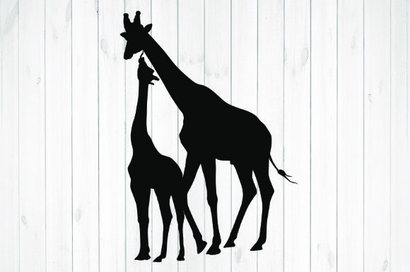 Download Giraffe and Her Baby Silhouette - Baby silhouette Collection