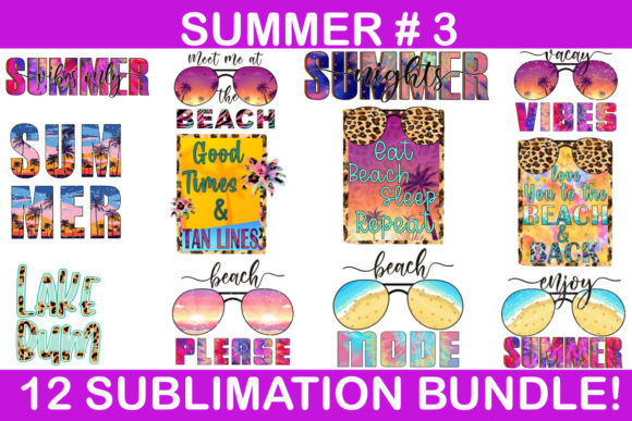 Download 12 Sublimation Summer Bundle #3 - Sublimation summer bundle Collection